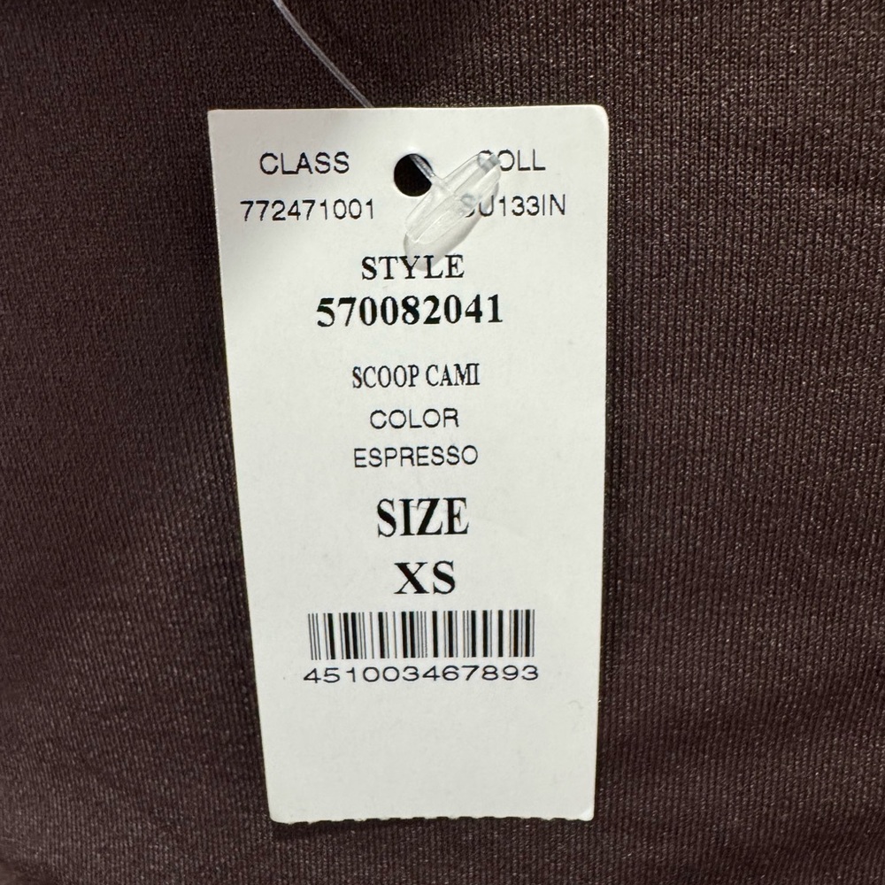 WHBM Essential Scoop Cami XS Extra Small Espresso Brown $30 NWT - Picture 5 of 13